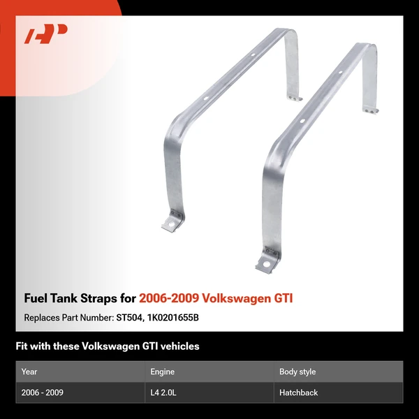 Fuel Tank Straps for 2006-2009 Volkswagen GTI