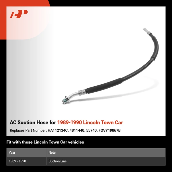 AC Suction Hose for 1989-1990 Lincoln Town Car