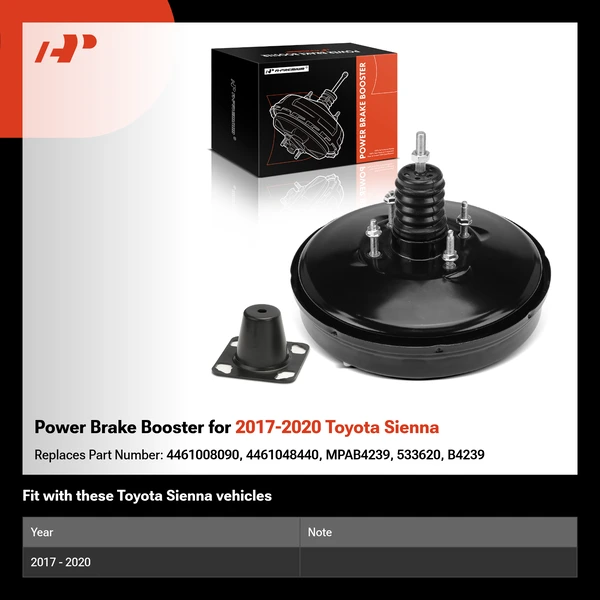 Power Brake Booster for 2017-2020 Toyota Sienna
