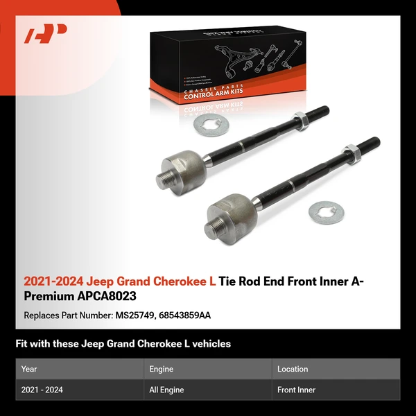 2021-2024 Jeep Grand Cherokee L Tie Rod End Front Inner A-Premium APCA8023