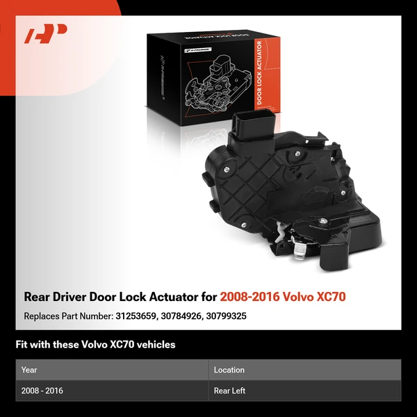 Rear Driver Door Lock Actuator for 2008-2016 Volvo XC70