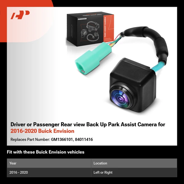 Driver or Passenger Rear view Back Up Park Assist Camera for 2016-2020 Buick Envision