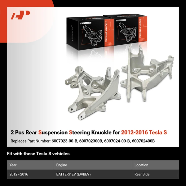 2 Pcs Rear Suspension Steering Knuckle for 2012-2016 Tesla S