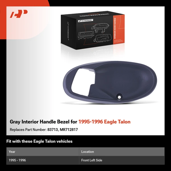Gray Interior Handle Bezel for 1995-1996 Eagle Talon