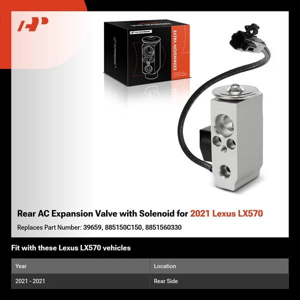 Rear AC Expansion Valve with Solenoid for 2021 Lexus LX570