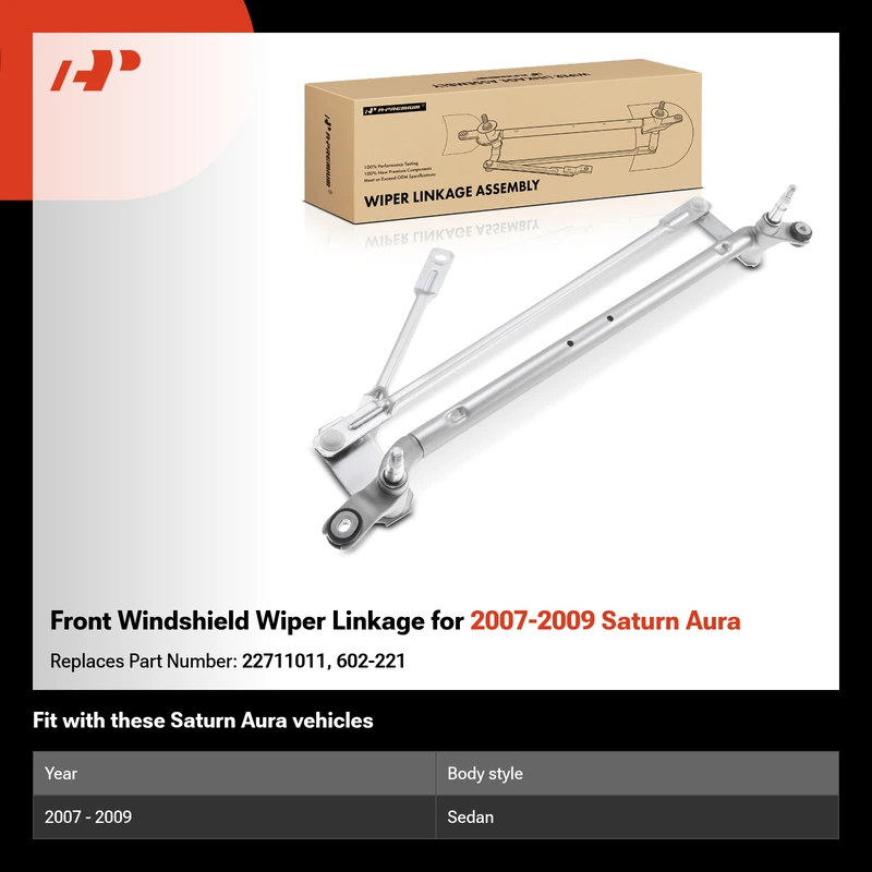 Front Windshield Wiper Linkage for 2007-2009 Saturn Aura