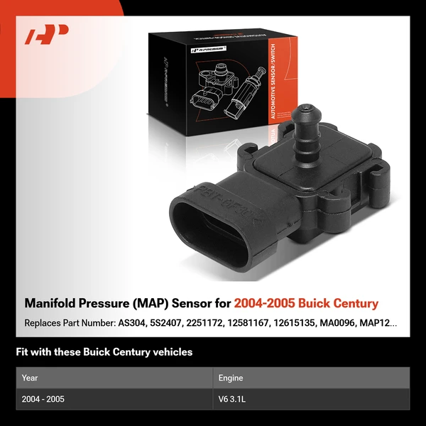 Manifold Pressure (MAP) Sensor for 2004-2005 Buick Century