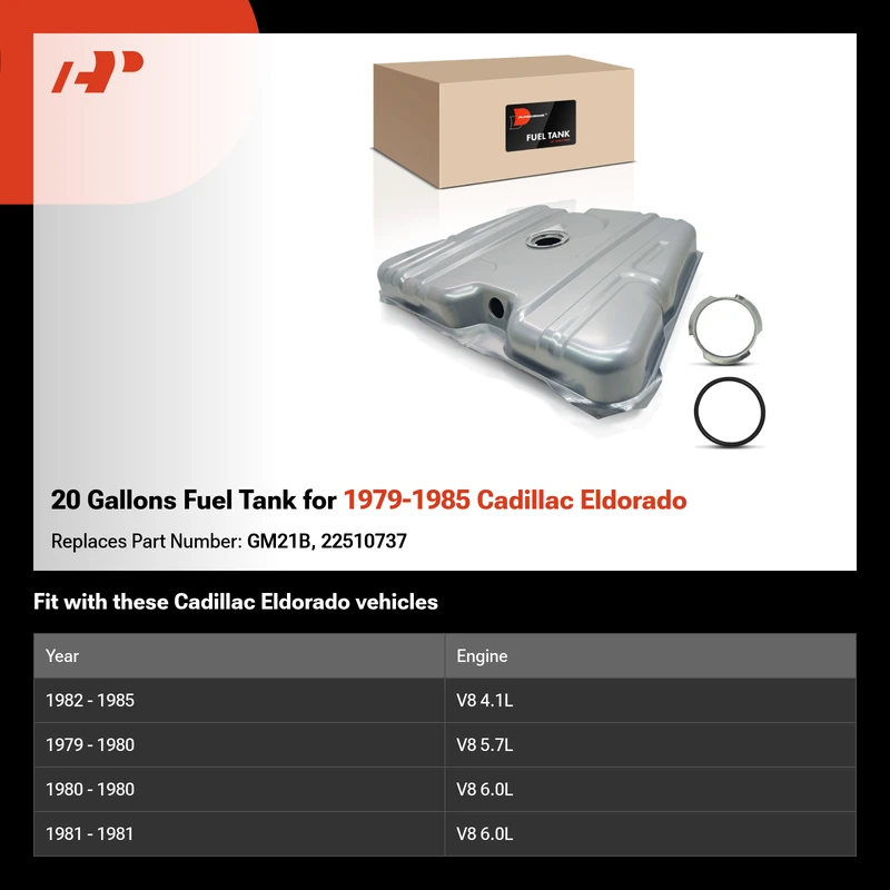 20 Gallons Fuel Tank for 1979-1985 Cadillac Eldorado