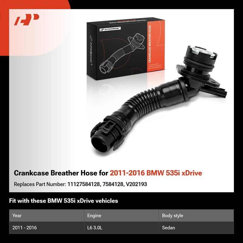 Crankcase Breather Hose for 2011-2016 BMW 535i xDrive