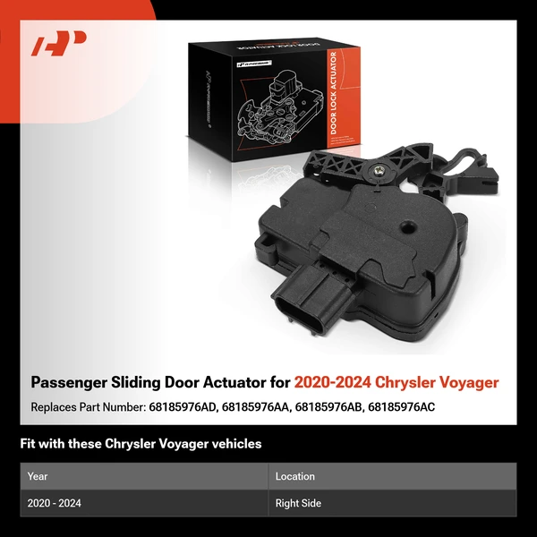 Passenger Sliding Door Actuator for 2020-2024 Chrysler Voyager