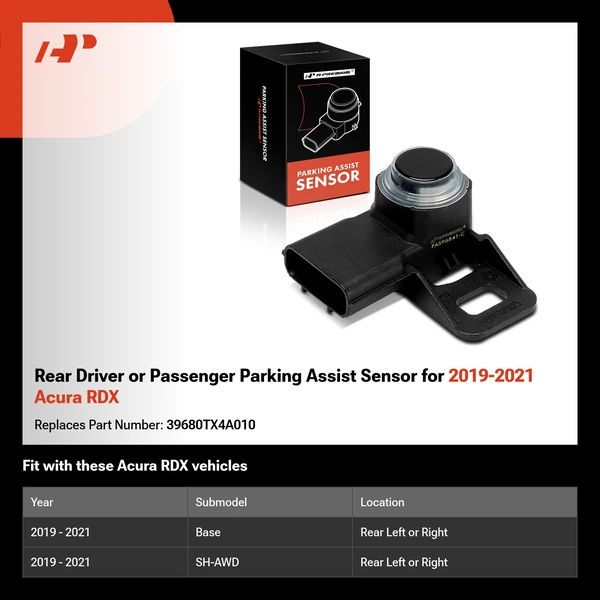 Rear Driver or Passenger Parking Assist Sensor for 2019-2021 Acura RDX