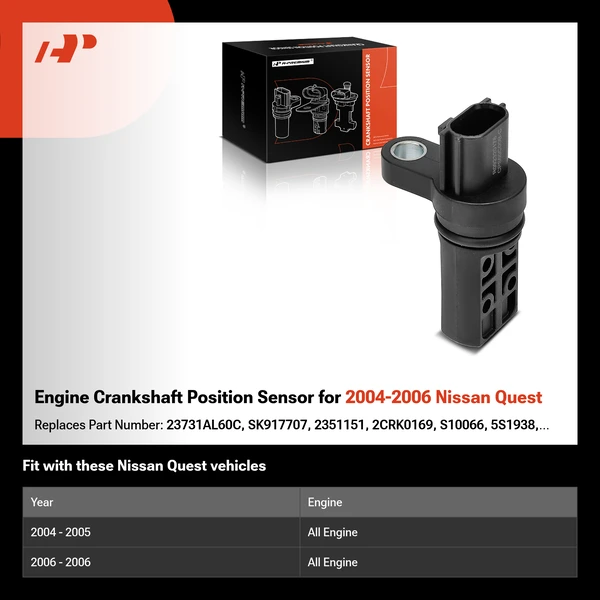Engine Crankshaft Position Sensor for 2004-2006 Nissan Quest