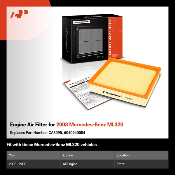 Engine Air Filter for 2003 Mercedes-Benz ML320