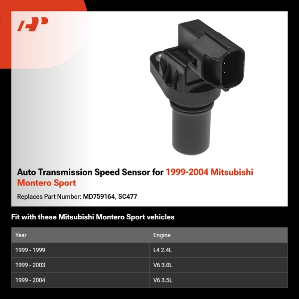 Auto Transmission Speed Sensor for 1999-2004 Mitsubishi Montero Sport