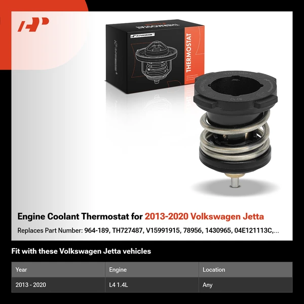 Engine Coolant Thermostat for 2013-2020 Volkswagen Jetta