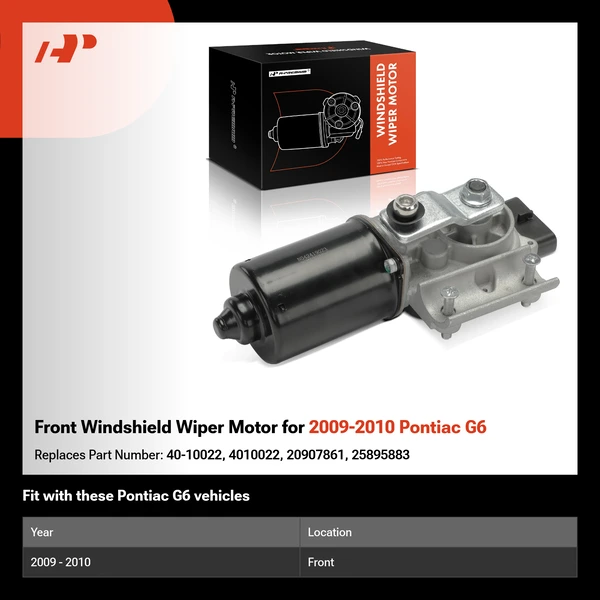 Front Windshield Wiper Motor for 2009-2010 Pontiac G6