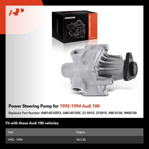 Power Steering Pump for 1992-1994 Audi 100