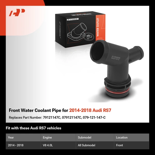 Front Water Coolant Pipe for 2014-2018 Audi RS7