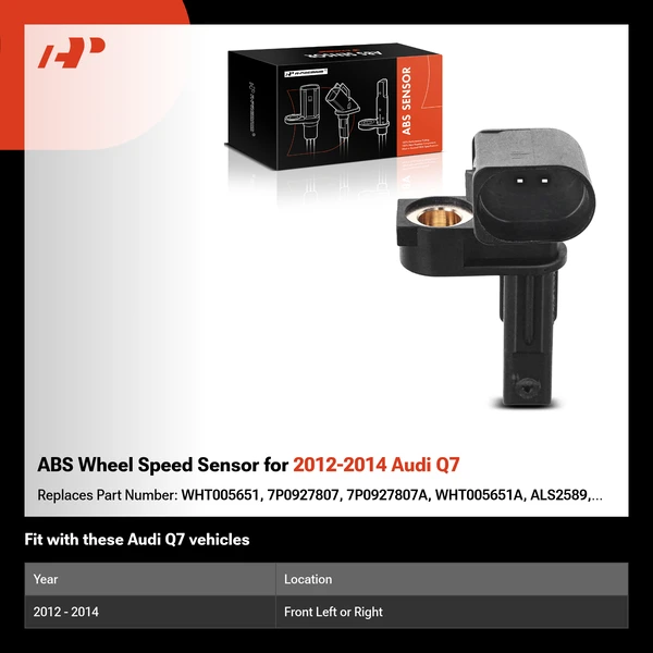 ABS Wheel Speed Sensor for 2012-2014 Audi Q7