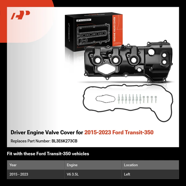 Driver Engine Valve Cover for 2015-2023 Ford Transit-350