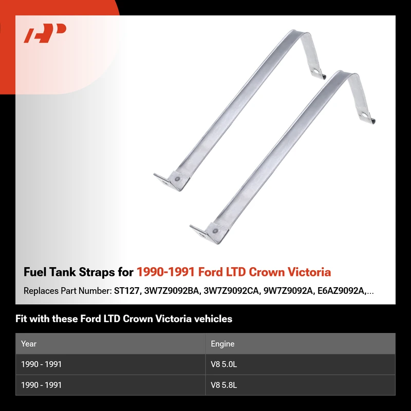 Fuel Tank Straps for 1990-1991 Ford LTD Crown Victoria
