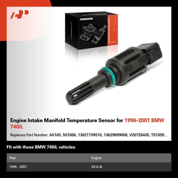 Engine Intake Manifold Temperature Sensor for 1996-2001 BMW 740iL