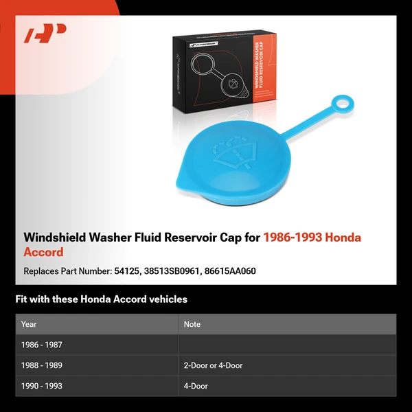 Windshield Washer Fluid Reservoir Cap for 1986-1993 Honda Accord