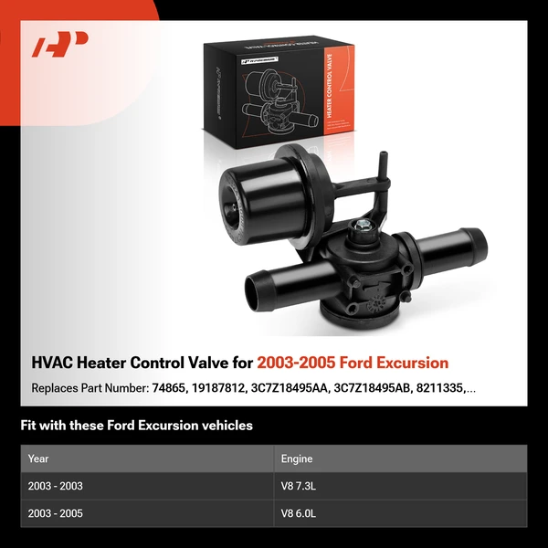 HVAC Heater Control Valve for 2003-2005 Ford Excursion