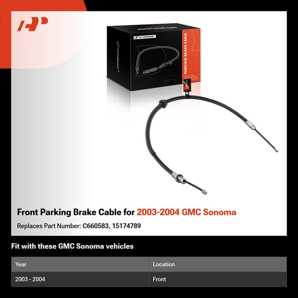 Front Parking Brake Cable for 2003-2004 GMC Sonoma