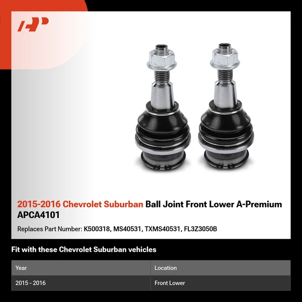 2015-2016 Chevrolet Suburban Ball Joint Front Lower A-Premium APCA4101
