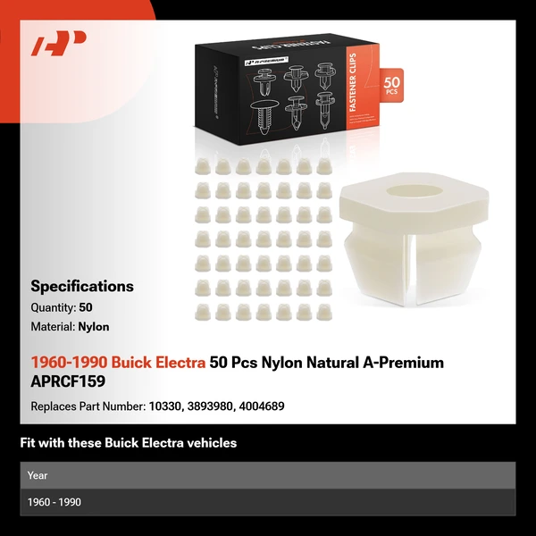 1960-1990 Buick Electra 50 Pcs Nylon Natural A-Premium APRCF159