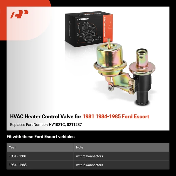 HVAC Heater Control Valve for 1981 1984-1985 Ford Escort