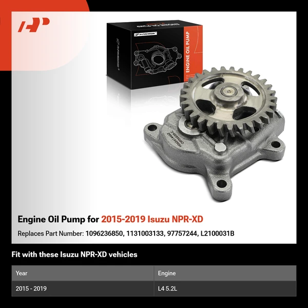 Engine Oil Pump for 2015-2019 Isuzu NPR-XD