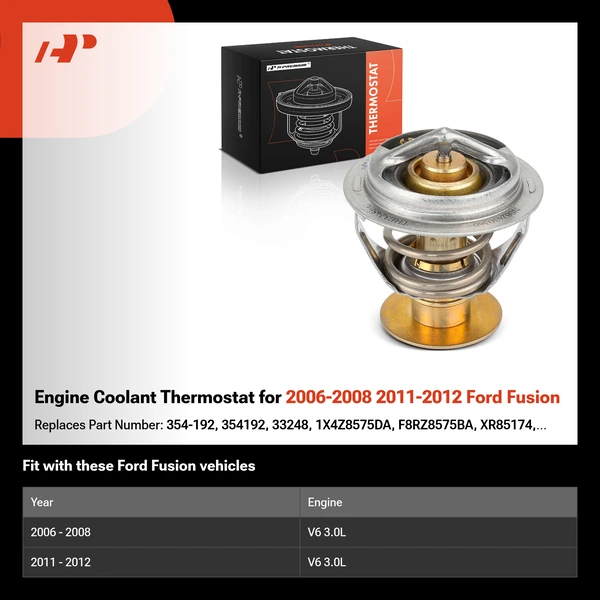 Engine Coolant Thermostat for 2006-2008 2011-2012 Ford Fusion