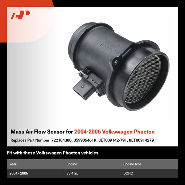 Mass Air Flow Sensor for 2004-2006 Volkswagen Phaeton