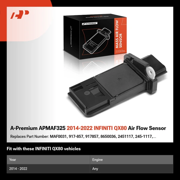 A-Premium APMAF325 2014-2022 INFINITI QX80 Air Flow Sensor