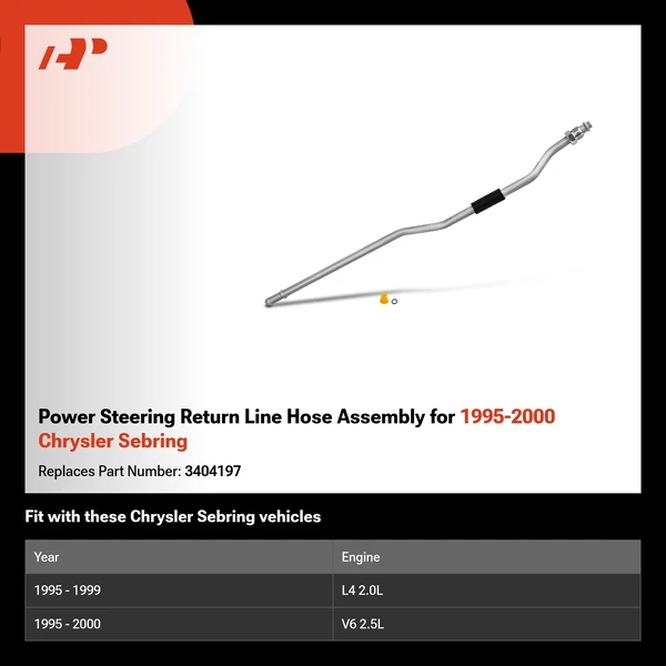 Power Steering Return Line Hose Assembly for 1995-2000 Chrysler Sebring