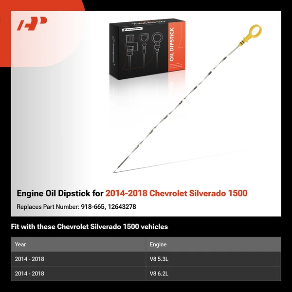 Engine Oil Dipstick for 2014-2018 Chevrolet Silverado 1500