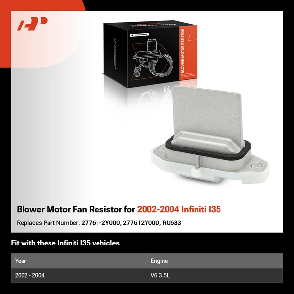 Blower Motor Fan Resistor for 2002-2004 Infiniti I35