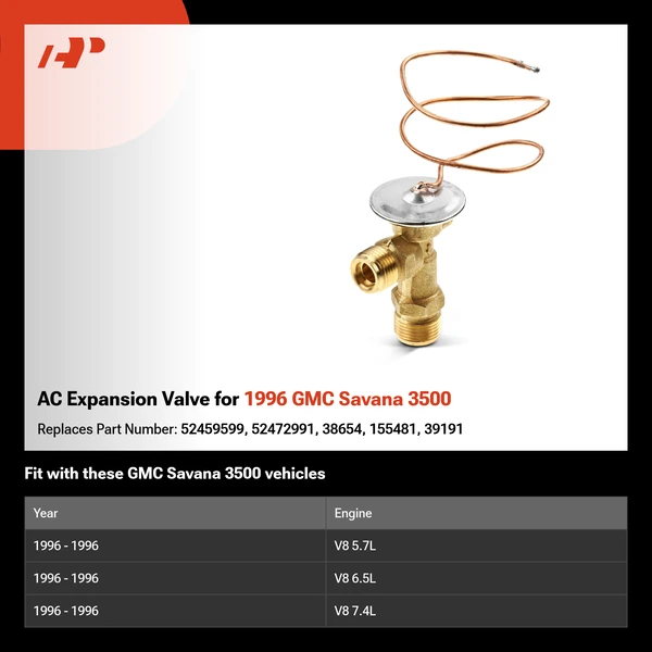 AC Expansion Valve for 1996 GMC Savana 3500