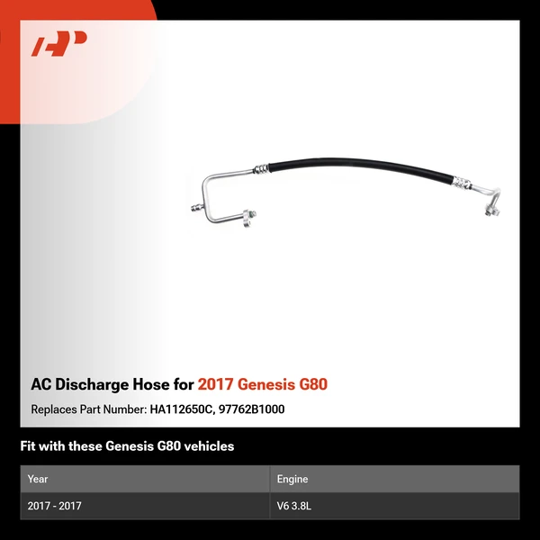 AC Discharge Hose for 2017 Genesis G80