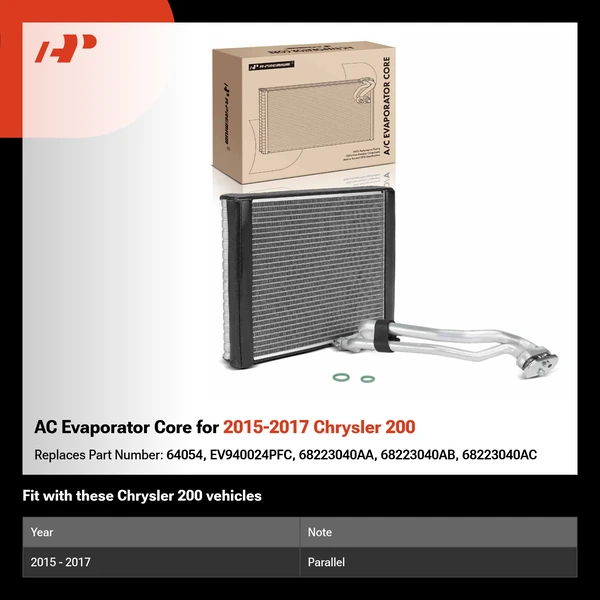 AC Evaporator Core for 2015-2017 Chrysler 200
