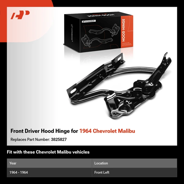 Front Driver Hood Hinge for 1964 Chevrolet Malibu