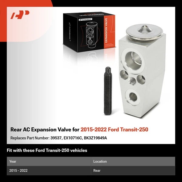 Rear AC Expansion Valve for 2015-2022 Ford Transit-250