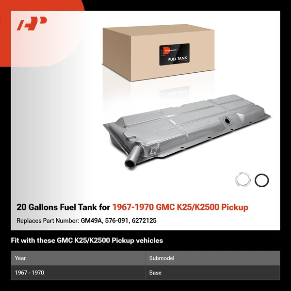 20 Gallons Fuel Tank for 1967-1970 GMC K25/K2500 Pickup