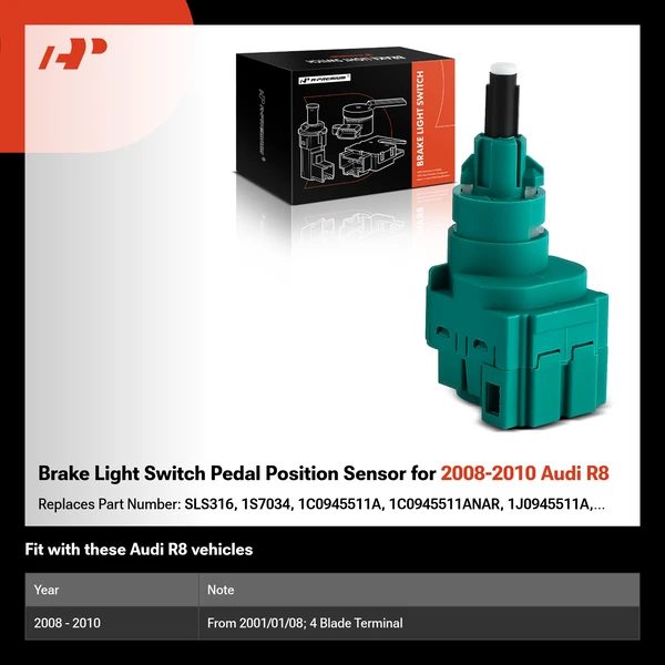 Brake Light Switch Pedal Position Sensor for 2008-2010 Audi R8