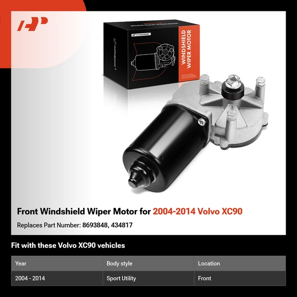 Front Windshield Wiper Motor for 2004-2014 Volvo XC90