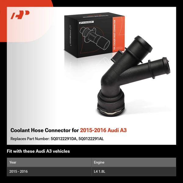 Coolant Hose Connector for 2015-2016 Audi A3