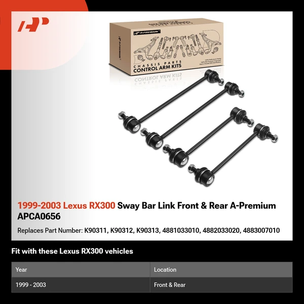 1999-2003 Lexus RX300 Sway Bar Link Front & Rear A-Premium APCA0656