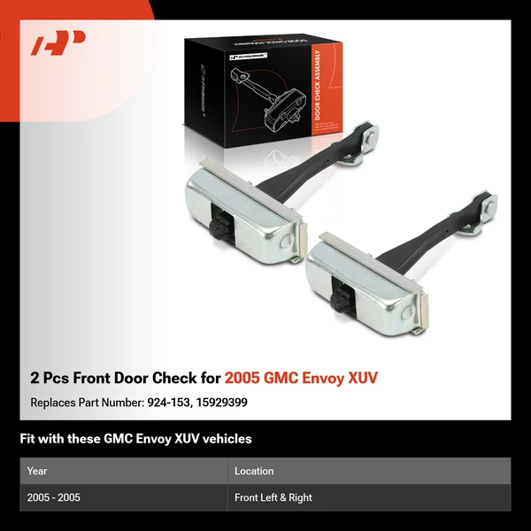 2 Pcs Front Door Check for 2005 GMC Envoy XUV